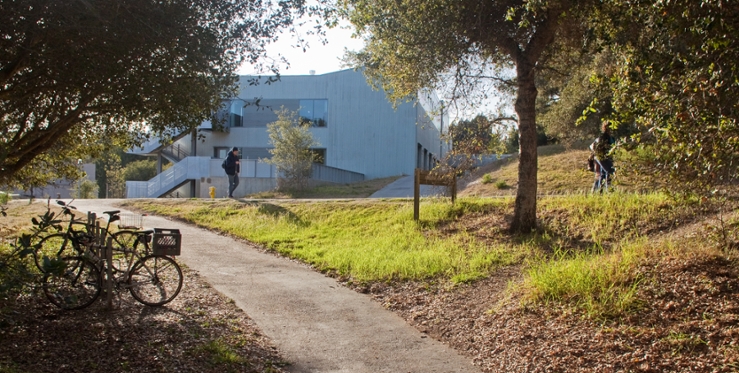 view of walking path near the digital arts research center